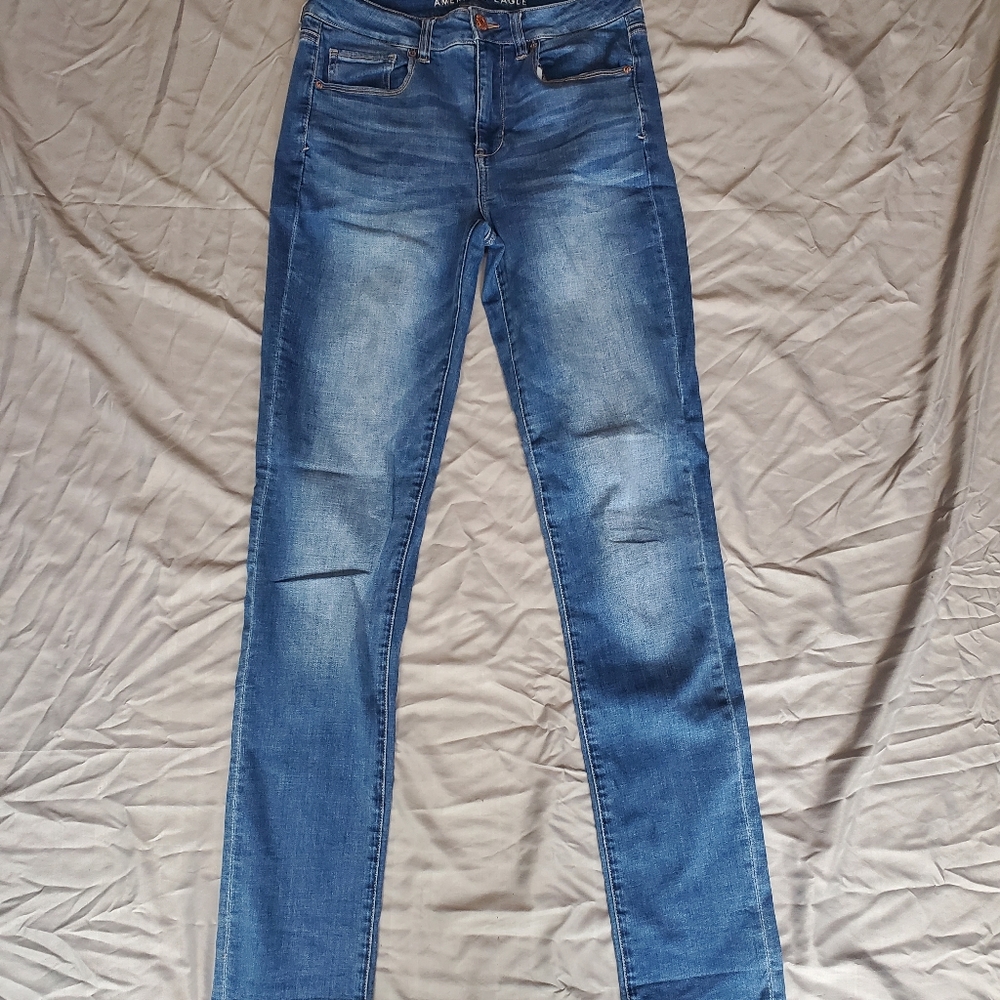 American Eagle Hi-Rise Skinny Jean Size 8 X-long